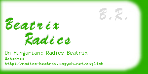 beatrix radics business card